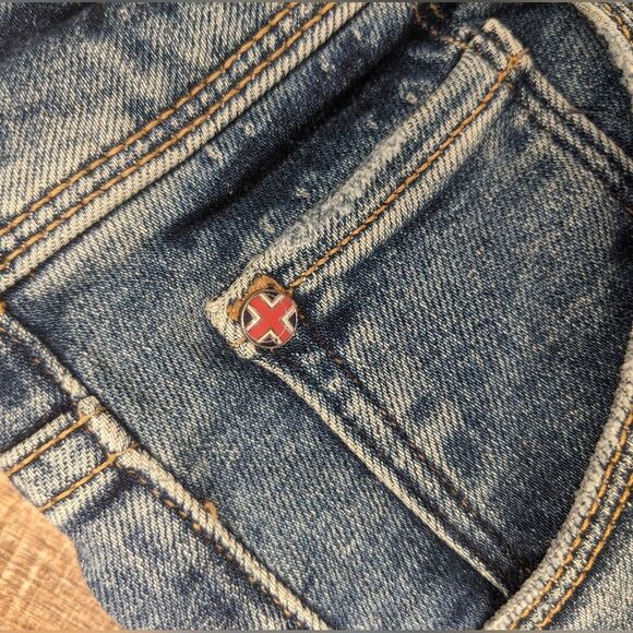 HUDSON Womens Collin Flap Skinny Jeans Size 26 Dark Wash Stretch Mid Rise Denim - Picture 11 of 15